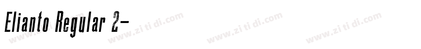 Elianto Regular 2字体转换